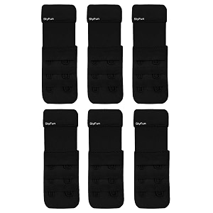 styfun bra hook extender-2 hook 3 eye amp 3 hook 3 eye with extra elastic save your bra increase band length_bra extensions bra extender hook_bra hooks for women_bra hook_bra hook extender combo