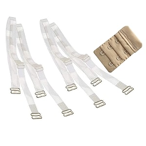 styfun presents women39s bra straps transparent detachable adjustable strap for bras 2 pair white freesize