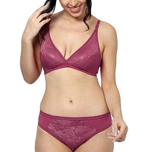 StyFun Women Cotton Bra Panty Set Non-Padded