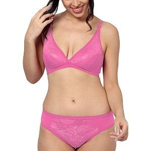 StyFun Women Cotton Bra Panty Set Non-Padded