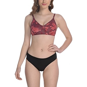StyFun Women Cotton Bra Panty Set for