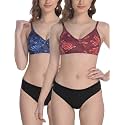 StyFun Women Cotton Bra Panty Set for