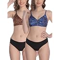 StyFun Women Cotton Bra Panty Set for