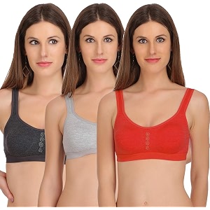 styfun womens cotton lycra molded cupsports bragym brayoga brarunning brasports brasports bra for women for gymsports bra for girlssports bra for womenpack of 3