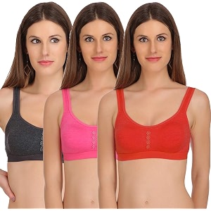 styfun womens cotton lycra molded cupsports bragym brayoga brarunning brasports brasports bra for women for gymsports bra for girlssports bra for womenpack of 3