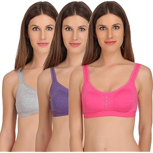 styfun womens cotton lycra molded cupsports bragym brayoga brarunning brasports brasports bra for women for gymsports bra for girlssports bra for womenpack of 3