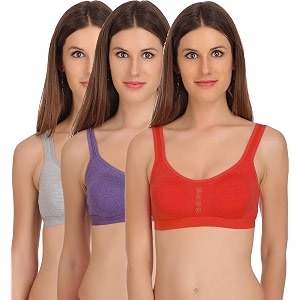 styfun womens cotton lycra molded cupsports bragym brayoga brarunning brasports brasports bra for women for gymsports bra for girlssports bra for womenpack of 3