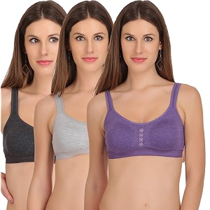 styfun womens cotton lycra molded cupsports bragym brayoga brarunning brasports brasports bra for women for gymsports bra for girlssports bra for womenpack of 3