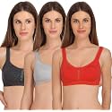 StyFun Women’s Cotton Lycra Molded Cup|Sports Bra|Gym Bra|Yoga Bra|Running Bra|Sports Bra|Sports Bra for Women for Gym|Sports Bra for Girls|Sports Bra for Women|Pack of 3|