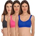 StyFun Women’s Cotton Lycra Molded Cup|Sports Bra|Gym Bra|Yoga Bra|Running Bra|Sports Bra|Sports Bra for Women for Gym|Sports Bra for Girls|Sports Bra for Women|Pack of 3|