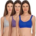 StyFun Women’s Cotton Lycra Molded Cup|Sports Bra|Gym Bra|Yoga Bra|Running Bra|Sports Bra|Sports Bra for Women for Gym|Sports Bra for Girls|Sports Bra for Women|Pack of 3|