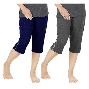 women39s regular fit cotton three by fourth 34 woman capri capris three quarter for women shorts three quarte pack of 2 with right side zip pocket