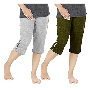 women39s regular fit cotton three by fourth 34 woman capri capris three quarter for women shorts three quarte pack of 2 with right side zip pocket