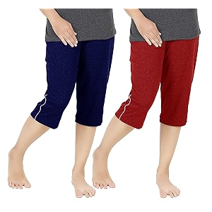 women39s regular fit cotton three by fourth 34 woman capri capris three quarter for women shorts three quarte pack of 2 with right side zip pocket