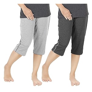 women39s regular fit cotton three by fourth 34 woman capri capris three quarter for women shorts three quarte pack of 2 with right side zip pocket