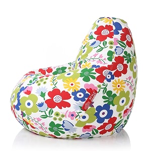 style homez classic cotton canvas floral printed bean bag xxxl size cover only