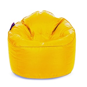 style homez premium leatherette mooda rocker lounger bean bag xxl size yellow color cover only