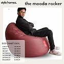 Style Homez Premium Leatherette Mooda Rocker Lounger Bean Bag XXXL Size Maroon Color Cover Only