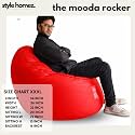 Style Homez Premium Leatherette Mooda Rocker Lounger Bean Bag XXXL Size Red Color Cover Only