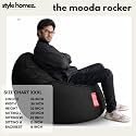 Style Homez Premium Leatherette Mooda Rocker Lounger Bean Bag XXXL Size Black Color Cover Only