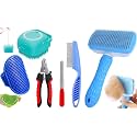 Style Keepers 5-in-1 Pet Grooming Kit for Dogs & Cats – Includes Self Cleaning Brush, Cat Comb, Silicone Bath Scrubber, Flea Comb & Nail Clipper | Grooming Tools for All Hair Types | Dog Brush Kit