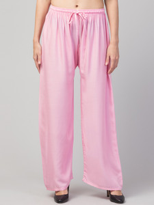 STYLE PREZONE Relaxed Women Pink Trousers