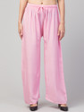STYLE PREZONE Relaxed Women Pink Trousers