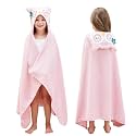 Style Quarters Baby Bath Towel - 100% Cotton Terry Soft Hooded Towel Cartoon Owl Baby Beach Towels Super Absorbent Large Embroidery Kids Hooded Bath Toddler Towel with 50"x30"(Pink Owl)