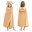 Style Quarters Brown Elk Hooded Towel for Kids – Soft, Absorbent Cotton, Embroidered Baby Bath Towel, Cozy, Lightweight – Ideal for Toddlers &amp; Children(50"x30")