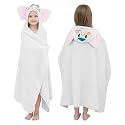 Style Quarters Gray Elephant Hooded Towel for Kids – Cute, Soft Cotton, Embroidered, Absorbent Baby Bath Towel – Quick Dry, Cozy, Lightweight – 50x30 Inches – Perfect for Toddlers &amp; Kids