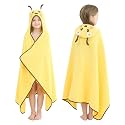 Style Quarters Yellow Bee Hooded Towel for Kids – Soft Cotton, Embroidered, Absorbent Baby Bath Towel – Quick Dry, Lightweight – 50x30 Inches – Perfect for Toddlers &amp; Children