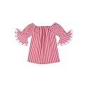 Style Quotient Girls Striped Off Shoulder Top