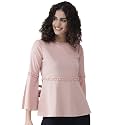 Style Quotient Grey Polyester Solid Flared Sleeves