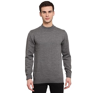 style quotient men brown acrylic pullover