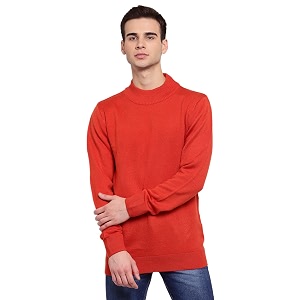 style quotient men brown acrylic pullover