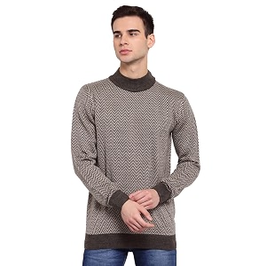 Style Quotient Men Brown Beige Chevron