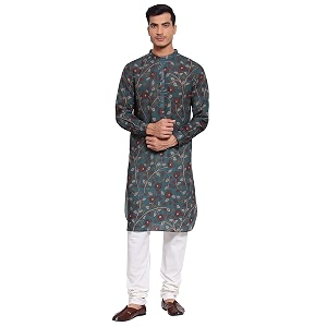 Style Quotient Men Green Ethnic Motifs Printed