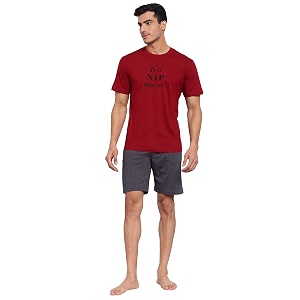 Style Quotient Men Maroon Grey Printed