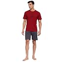 Style Quotient Men Maroon amp Grey Printed