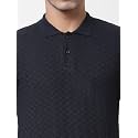 Style Quotient Men Navy Blue Self Design