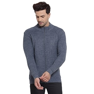 Style Quotient Men Navy Blue Solid