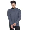 Style Quotient Men Navy Blue Solid