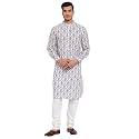 Style Quotient Men Off White Floral Printed