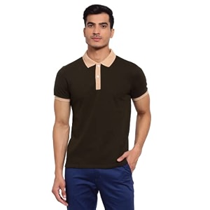 Style Quotient Men Olive Green Polo Collar