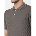 Style Quotient Men Olive Self Design Tshirts