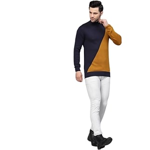 Style Quotient Mens Grey Solid Sweaters