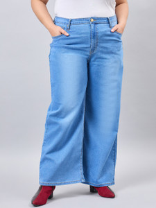 Style Quotient Wide Leg Women Blue Jeans