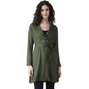 Style Quotient Womens Rayon Mid-Thigh Jacket
