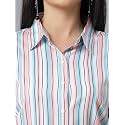 Style Quotient Women Beige White Stripe Printed