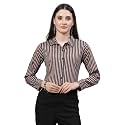 Style Quotient Women Beige White Stripe Printed